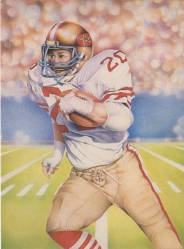 Featured is a postcard image entitled "American Footballer" ... art by Patrick Lowry. The original unused Athena Art card is for sale in The unltd.com Store.